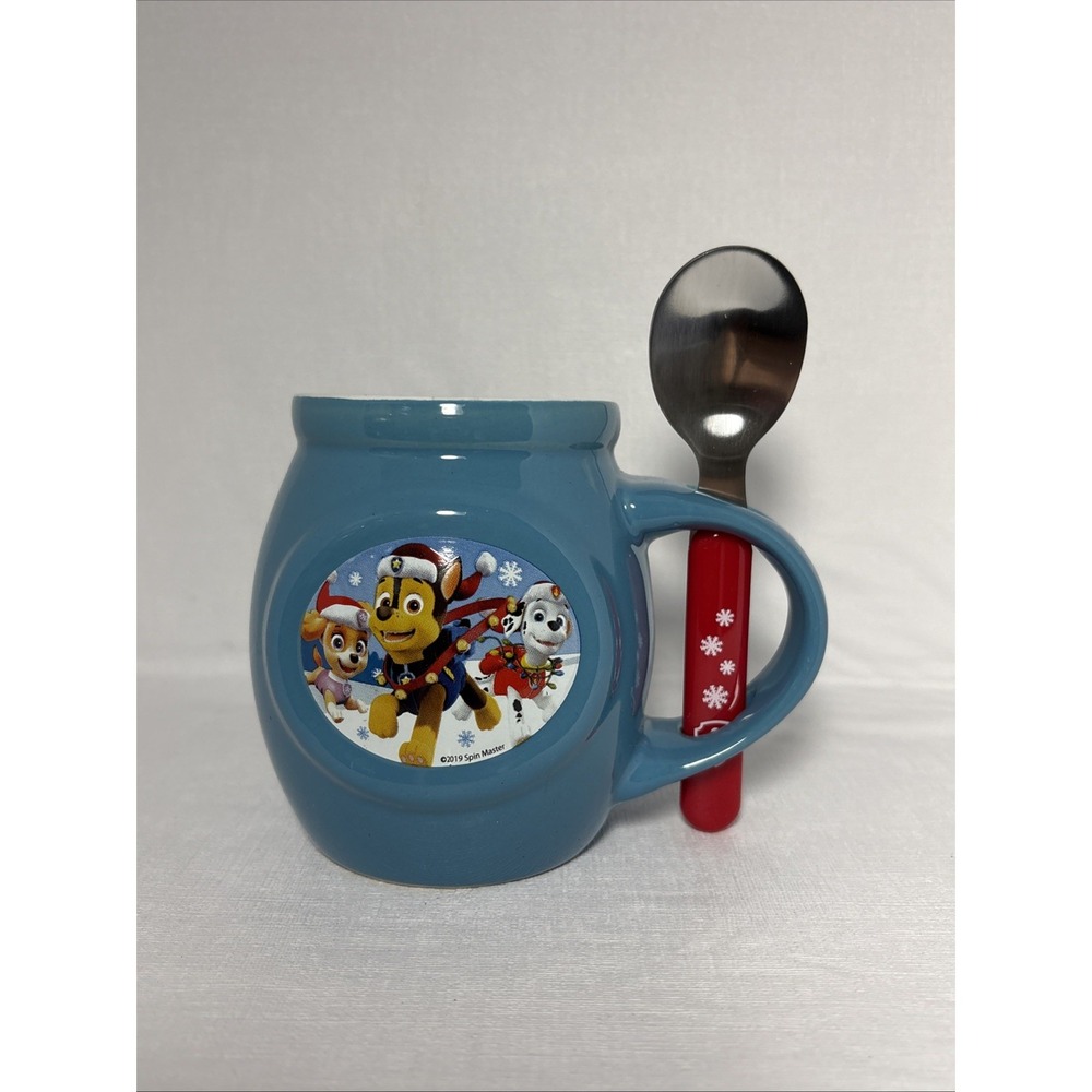 Paw Patrol Holiday Hot Cocoa-Coffee Mug With Spoon 2019 Spin Master